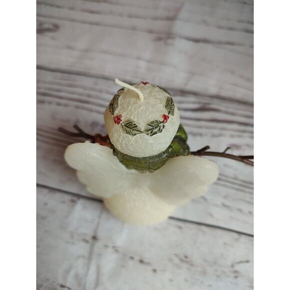 MOLDED SNOWMAN ANGEL Christmas Candle - Picture 8 of 8